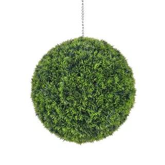 Boule d'herbe verte en plastique pour plantes artificielles